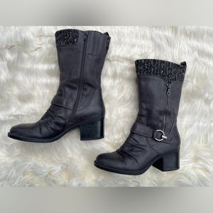 NEW BareTraps Wylla Leather Mid Calf Boots, Size 7.5